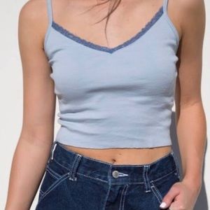 brandy melville/john galt nicolette blue lace tank top